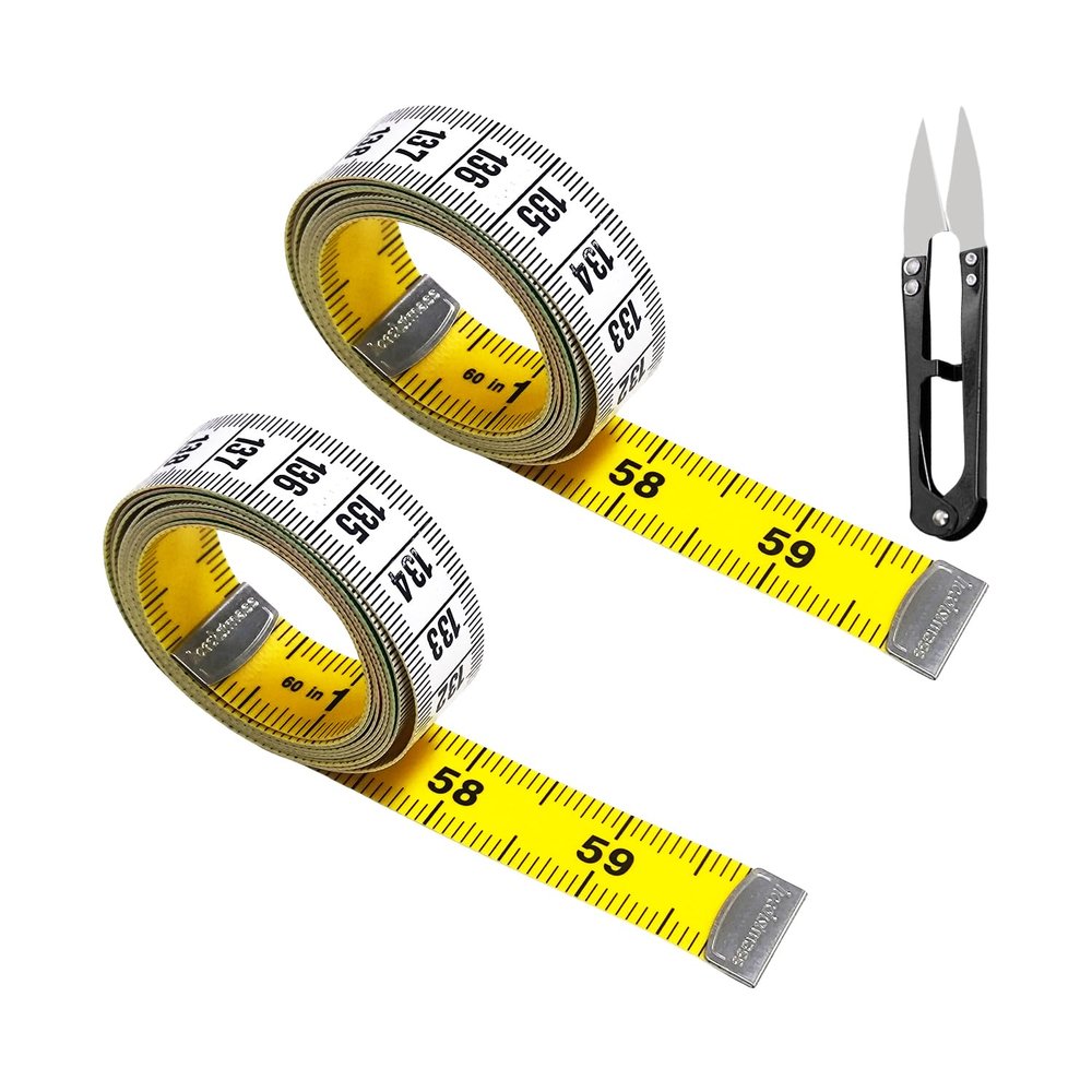 JDNFKG 2-Piece Sewing Ruler and 1-Piece Scissors Set