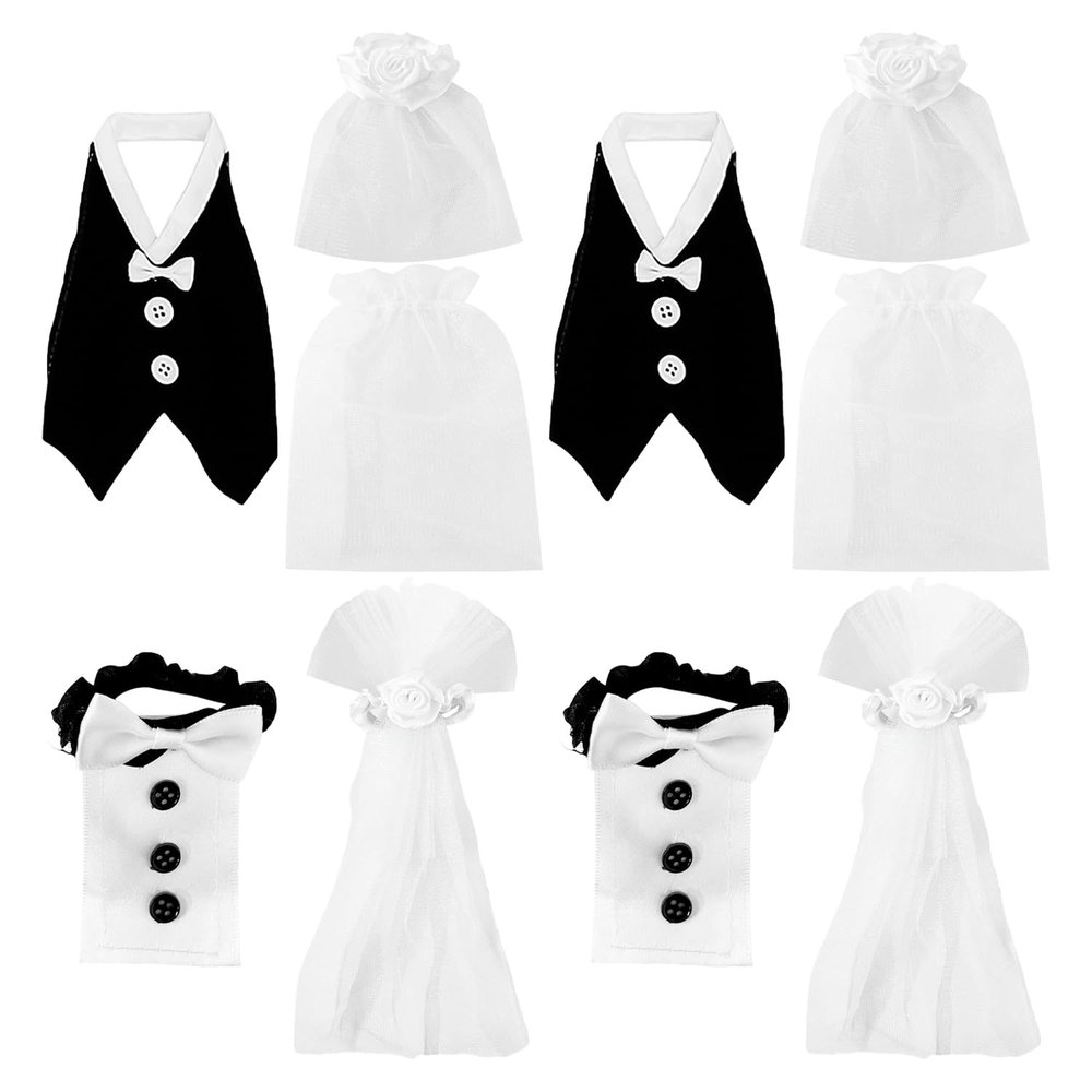 BIFHIG 4-Piece Dress Shaped Wine Glass Set
