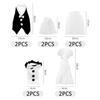 BIFHIG 4-Piece Dress Shaped Wine Glass Set view 2