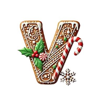 26 Gingerbread Alphabet Ornaments for Christmas Tree