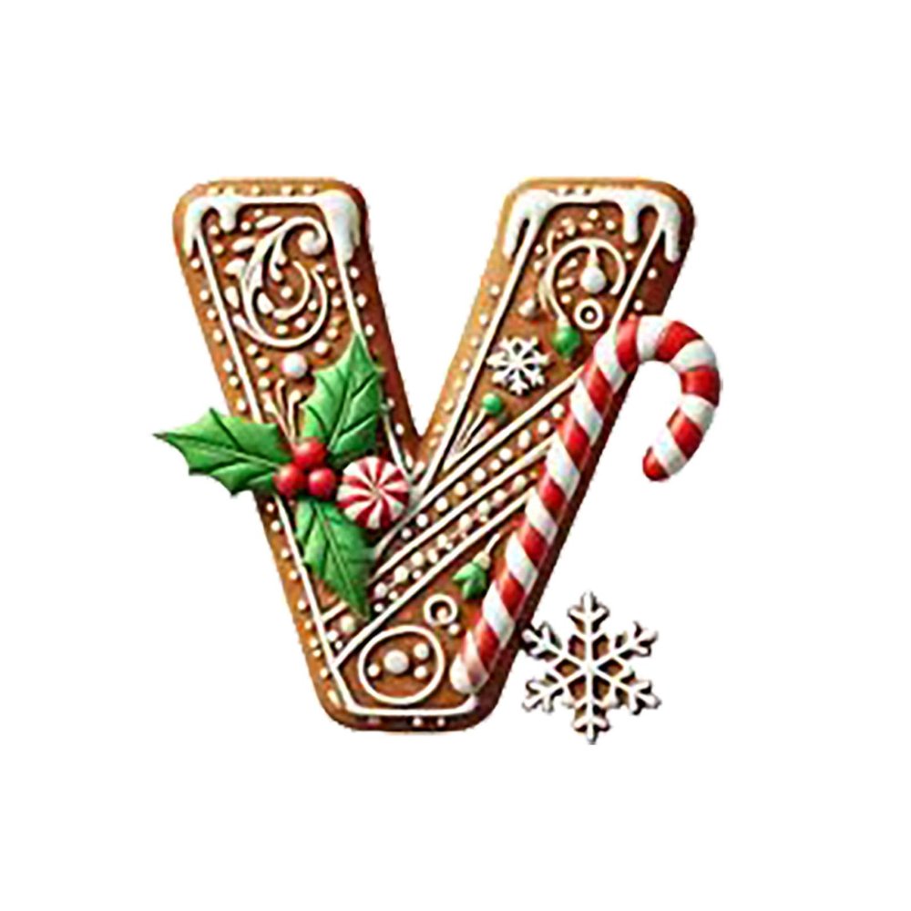26 Gingerbread Alphabet Ornaments for Christmas Tree