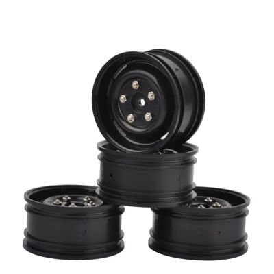 4-Piece 1.9-Inch Plastic Wheels for Axial SCX10, Tamiya CC01, D90, Pajero and Traxxas TRX4 RC Rock Crawlers