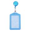 Vertical ID Badge Holder with Retractable Reel Clip, Sky Blue view 1