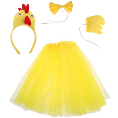 VANZACK Children's Yellow Chicken Costume with Tutu Skirt