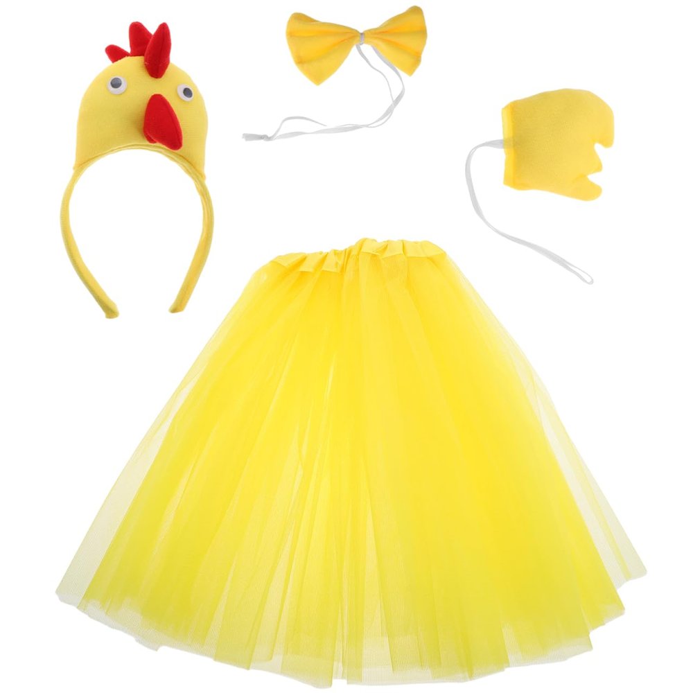 VANZACK Children's Yellow Chicken Costume with Tutu Skirt