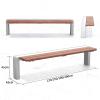 SONGYL-20249 Solid Wood Outdoor Park Bench, Medium view 2