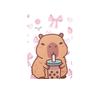 Tablet Case for Samsung Galaxy Tab A8 10.5-inch 2022/2021 SM-X200/X205, PU Leather Flip TPU Cover with Cute Capybara Pattern, Adjustable Stand, Milk Tea view 4