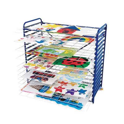Art Drying Rack for Classrooms with 16 Removable Shelves