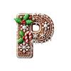 26 Gingerbread Alphabet Ornaments for Christmas Tree view 1