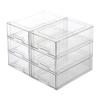 XNKLPY Transparent Acrylic Desk Organizer with Stackable Drawers, Six-Pack view 1