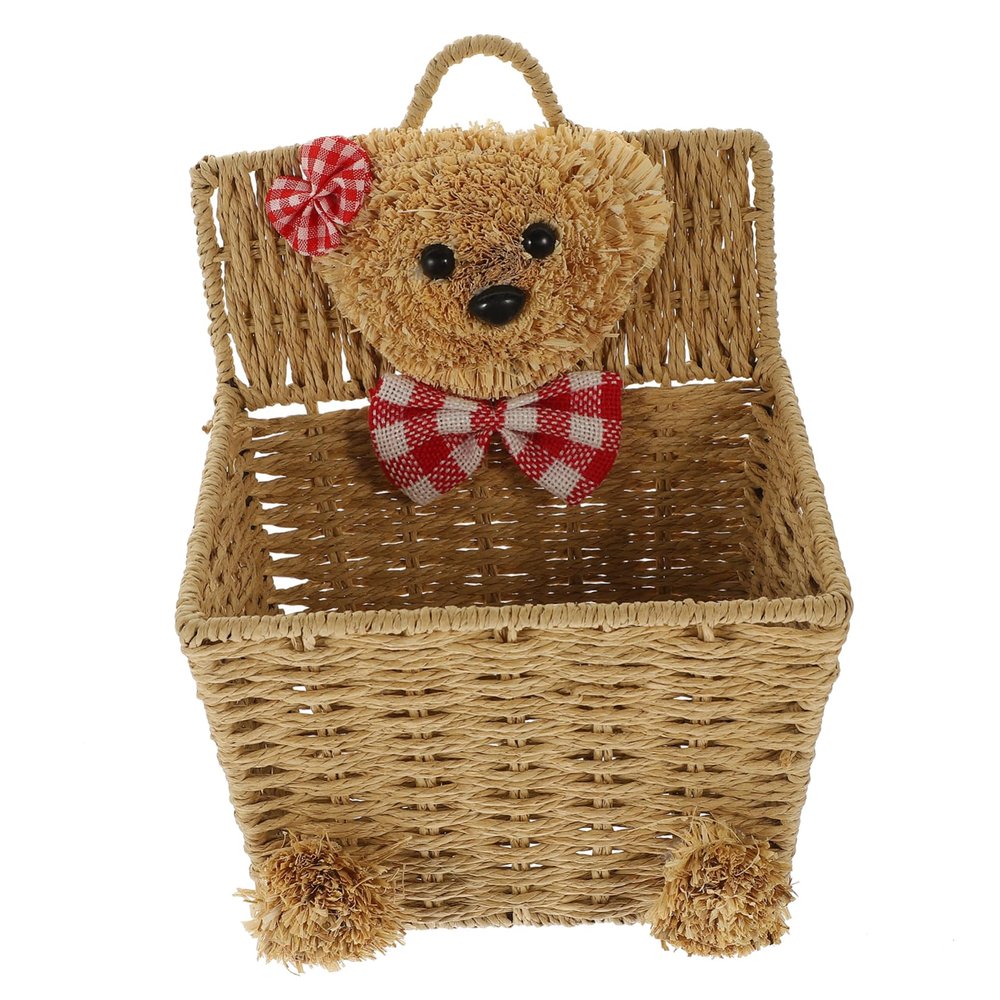 VERDANVERSE Khaki Braided Wall Basket, Cute Storage Basket for Living Room and Kitchen