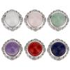BENECREAT 6 Styles Brass Pave Round Crystal Cabochons view 1