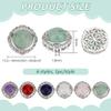 BENECREAT 6 Styles Brass Pave Round Crystal Cabochons view 2