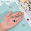 BENECREAT 6 Styles Brass Pave Round Crystal Cabochons view 3