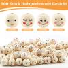 Deepton Wooden Beads with Faces - 100 pcs view 2