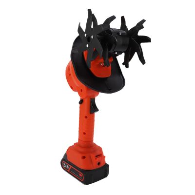 POENVFPO Cordless Mini Tiller Cultivator, Lightweight Garden Tool with Safety Lock
