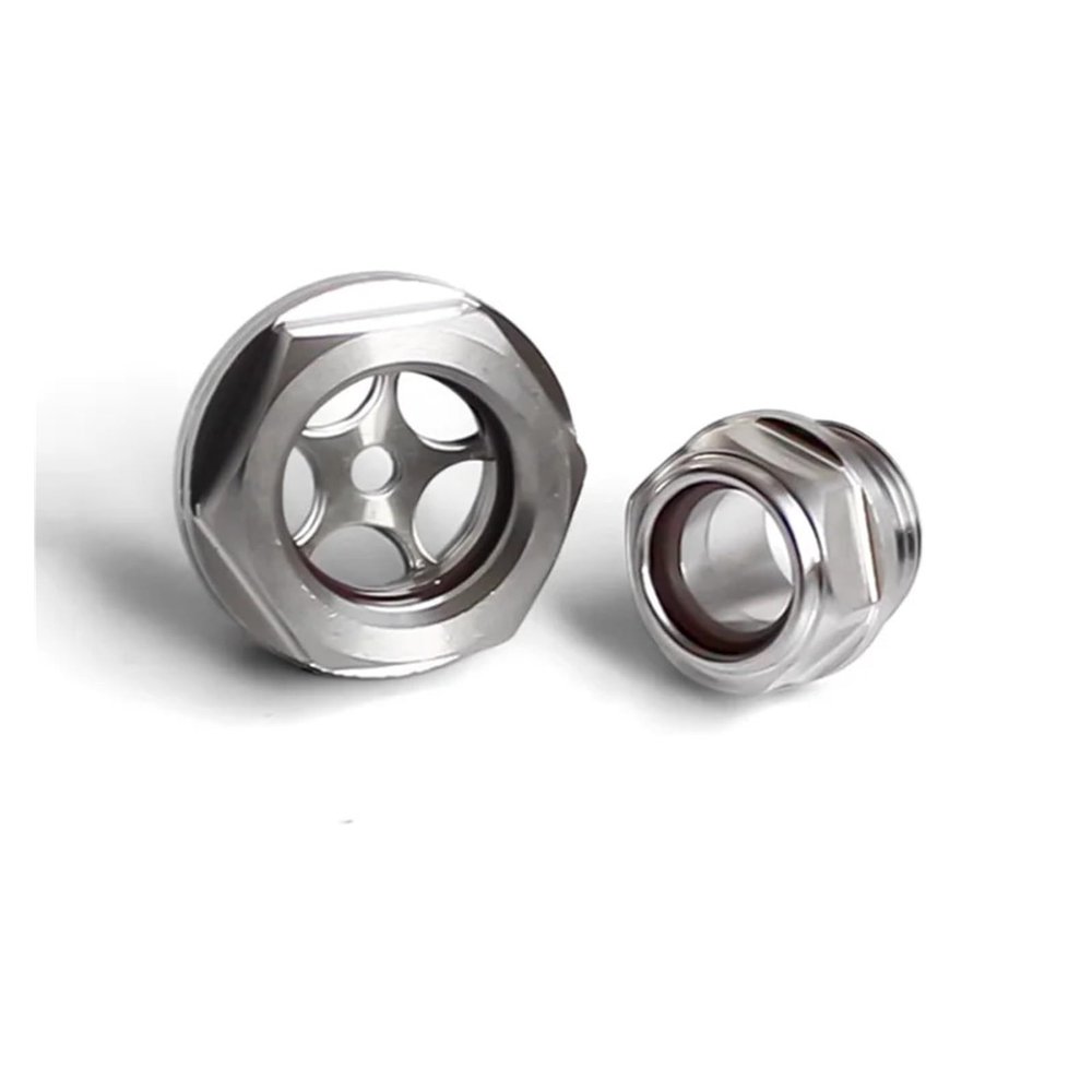 1-Pc. M16x1.5 Male Stainless Steel Hex-Head Oil Sight Glass
