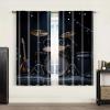 XIANGPEIFBH 2-Piece 95% Blackout Curtains with Guitar and Drum Design, 115" W x 255" H cm Each view 1