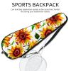 VAPOKF Badminton Racket Bag, Handbag, Tennis Racket Bag, Paddle Bag for 2 Rackets, Watercolor Wild Sunflowers view 2