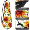 VAPOKF Badminton Racket Bag, Handbag, Tennis Racket Bag, Paddle Bag for 2 Rackets, Watercolor Wild Sunflowers view 3