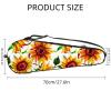 VAPOKF Badminton Racket Bag, Handbag, Tennis Racket Bag, Paddle Bag for 2 Rackets, Watercolor Wild Sunflowers view 4