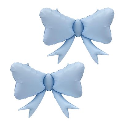 Sanu Belle Large Bow Balloons 2 Pack Blue 31 Inch