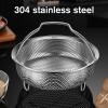 Fazvncv Stainless Steel Steamer Basket with Handle view 2