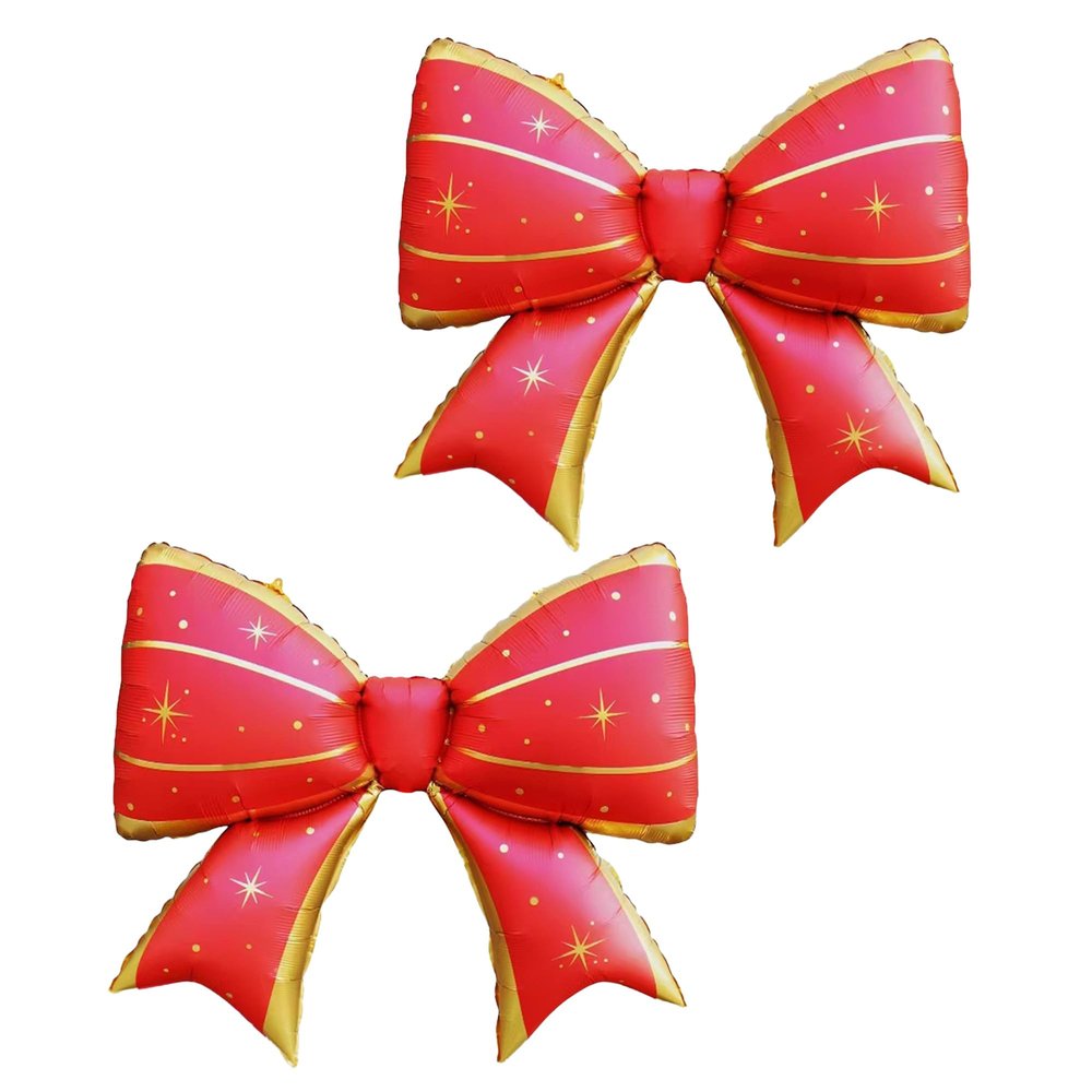 Sanu Belle Large Bow Balloons 2 Pack Red 38 Inch