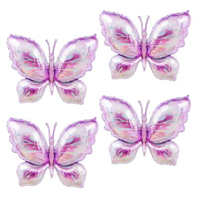 Sanu Belle Large Butterfly Balloons 4 Pack Purple 38 Inch