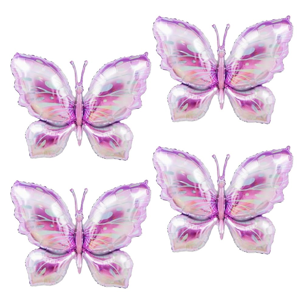 Sanu Belle Large Butterfly Balloons 4 Pack Purple 38 Inch