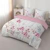 dyausi Floral Butterfly Duvet 200 x 200 cm, Reversible 4-Season Quilt view 1