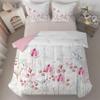 dyausi Floral Butterfly Duvet 200 x 200 cm, Reversible 4-Season Quilt view 3