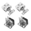 Stainless Steel Glass Door Hinges, Silver, 4-Pack, for 3–8 mm Glass view 1