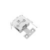 Stainless Steel Glass Door Hinges, Silver, 4-Pack, for 3–8 mm Glass view 2