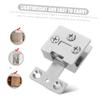 Stainless Steel Glass Door Hinges, Silver, 4-Pack, for 3–8 mm Glass view 3