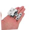 Stainless Steel Glass Door Hinges, Silver, 4-Pack, for 3–8 mm Glass view 4