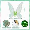 Glowing Fairy Butterfly Wings for Adults and Children, LED Angel Wings for Halloween Cosplay (Green) view 4