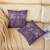 Homewish Highland Cow Skull Pillow Covers, Purple Damask, 45 x 45 cm, Set of 2 view 2
