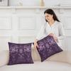Homewish Highland Cow Skull Pillow Covers, Purple Damask, 45 x 45 cm, Set of 2 view 3