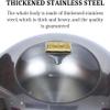 CQIKRWGWS Chafing Dish & Food Warmer, Round Stainless Steel Buffet Tray with Lid, Food Pan and Fuel Holders for Catering and Parties (26 cm) view 3