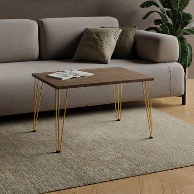 AKKE Modern Loft Coffee Table, Burgundy, 60 x 50 cm, 43 cm High