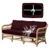 KYJSW 1-Pc Waterproof Outdoor Sofa Seat Cushion Cover with 4 Ties, Wine Red, W 135–165 cm, D 65–95 cm view 1