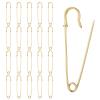 20 Large Gold Safety Pins, 7.5 cm Heavy-Duty view 1