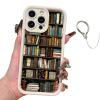 Vintage Bookshelf Pattern TPU Case for iPhone 11–16, White view 1