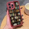 Vintage Bookshelf Pattern TPU Case for iPhone 11–16, White view 3