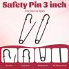 20 Heavy-Duty Safety Pins, Black, 7.5 cm view 3