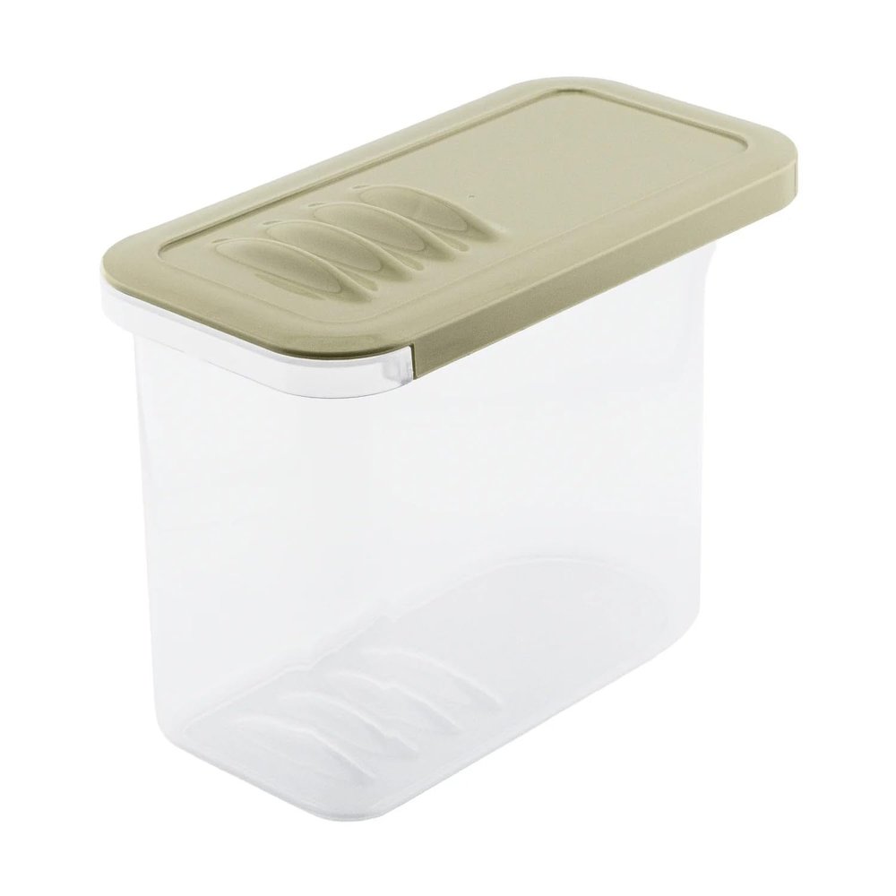 BranQ Shark Food Container | Transparent BPA-Free | Airtight Olive Green Lid | Stackable Dishwasher Safe (1L)