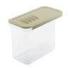 BranQ Shark Food Container | Transparent BPA-Free | Airtight Olive Green Lid | Stackable Dishwasher Safe (1L) view 1