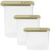 BranQ Shark Food Container | Transparent BPA-Free | Airtight Olive Green Lid | Stackable Dishwasher Safe (1L) view 3