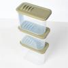 BranQ Shark Food Container | Transparent BPA-Free | Airtight Olive Green Lid | Stackable Dishwasher Safe (1L) view 4